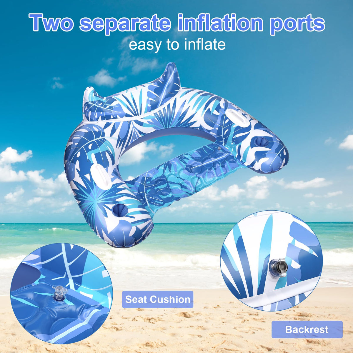 Inflatable Pool Float Chair W568159