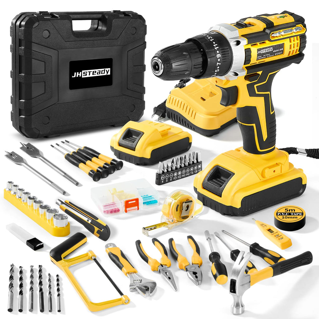 21V Cordless Drill Driver Kit with 2 Batteries & Charger T509021