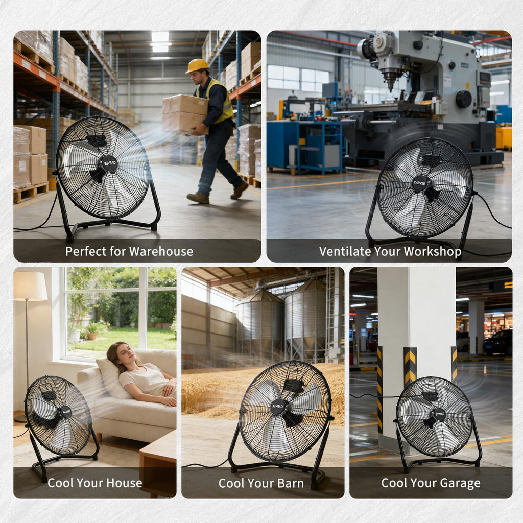 18 Inch 3 Speeds Metal Floor Fan A231