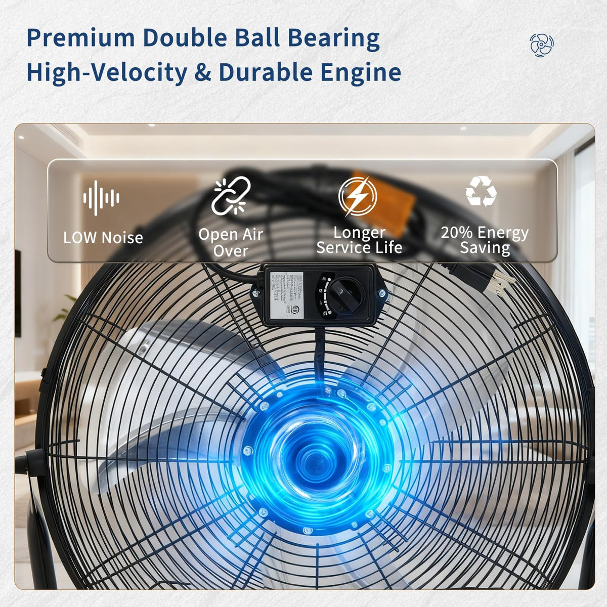 18 Inch 3 Speeds Metal Floor Fan A231