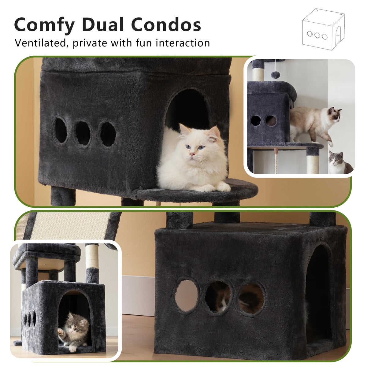 72.4-Inch Anti-Tip Cat Tree X8827