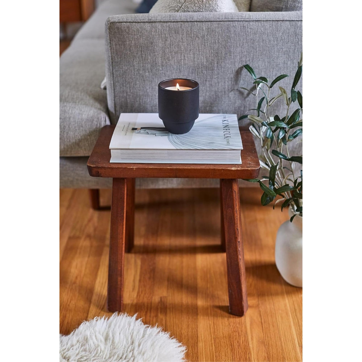 Scented Soy Candle in Reusable Ceramic Jar with Wood Wick, 11 oz U418224