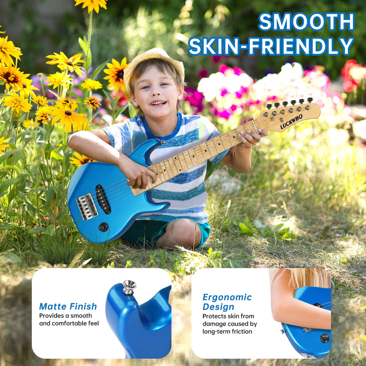 30 Inch Kids ST Style Mini Electric Guitar Beginner Kit with Amplifier A5544