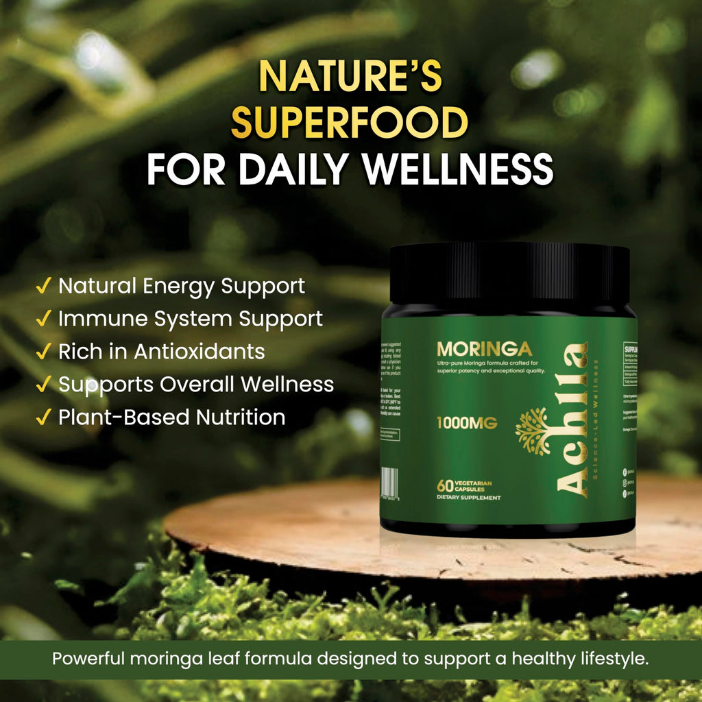 Organic Moringa Leaf 1000mg 60 Capsules E9048