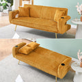 Orange Velvet Convertible Sofa Bed K9978