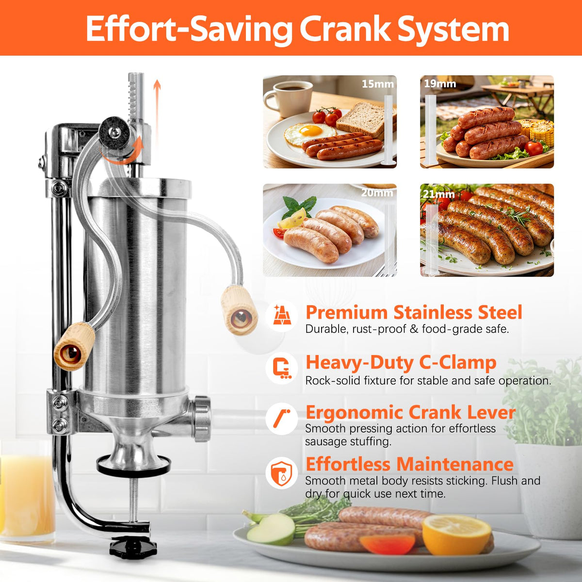 Stainless Steel Vertical Sausage Stuffer 2.5 LBS O467620
