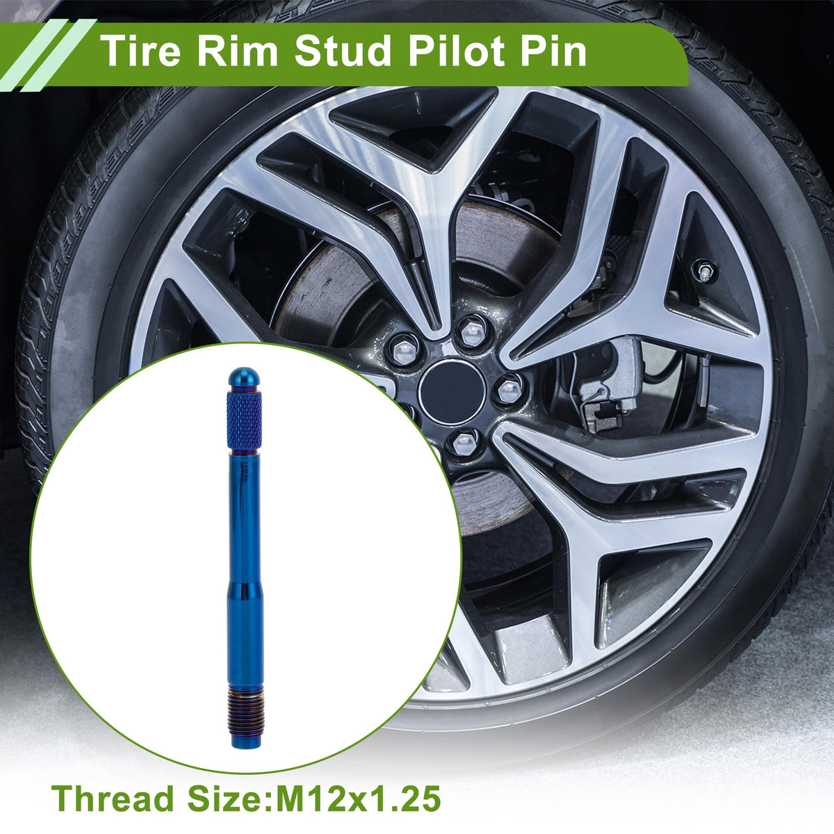 M12x1.25 120mm Stainless Steel Wheel Alignment Pin U4209