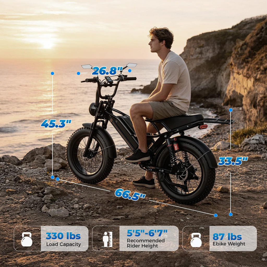 Electric Bike, 3000W Peak, 90 Miles & 38MPH H9068