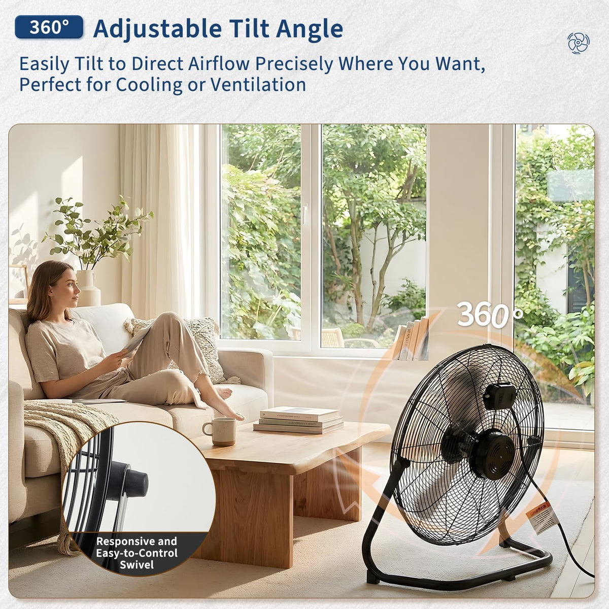 18 Inch 3 Speeds Metal Floor Fan A231