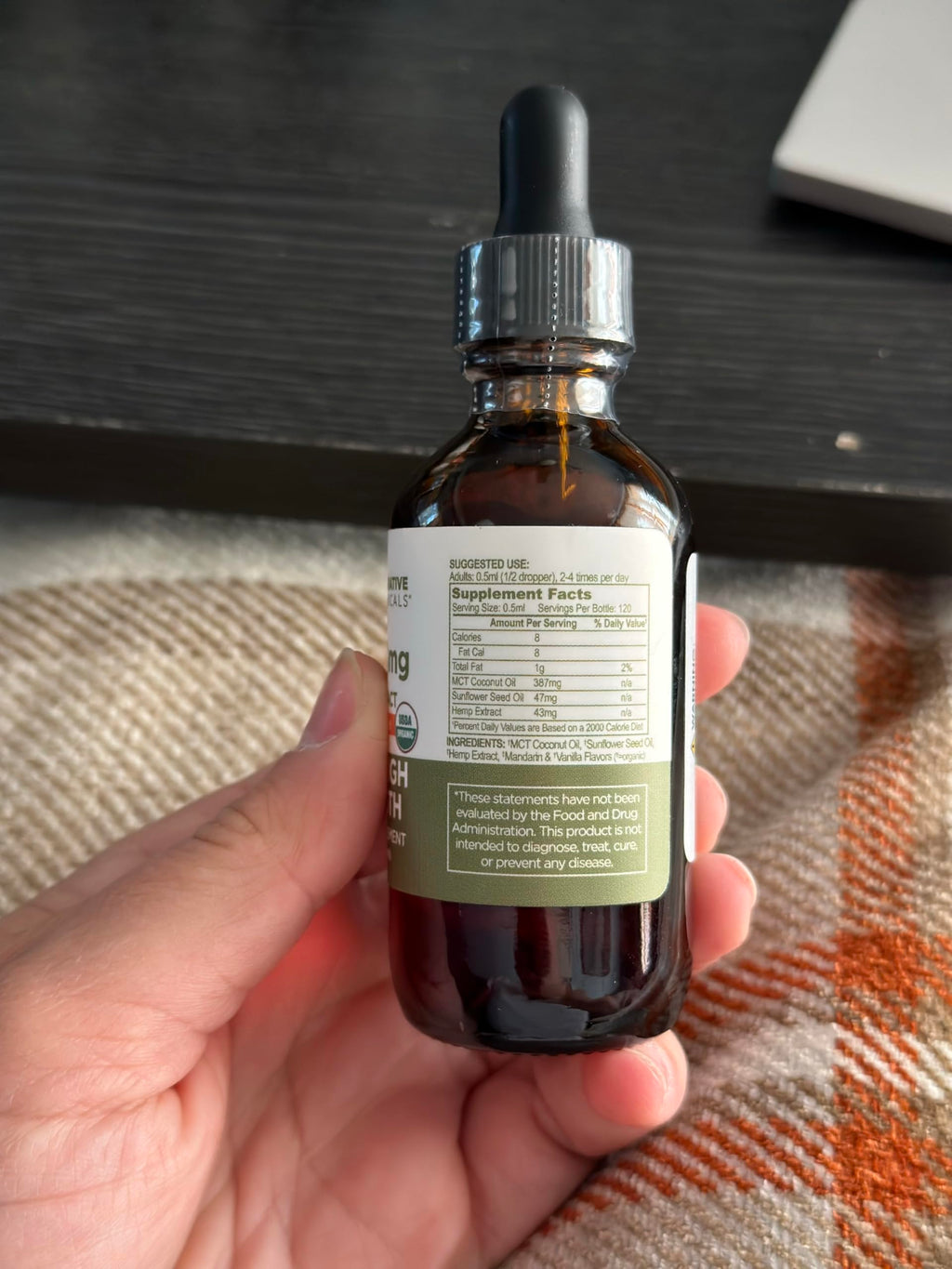 Hemp Oil Drops 5000 mg Mandarin Orange H22143