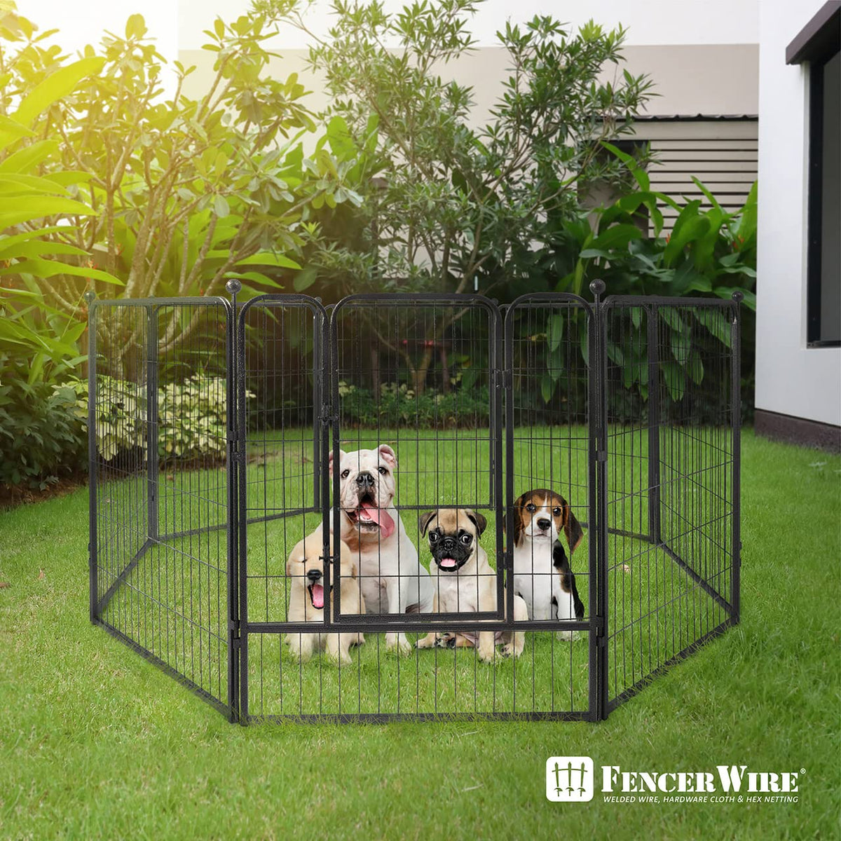 Foldable Metal Pet Playpen with Gate P87216