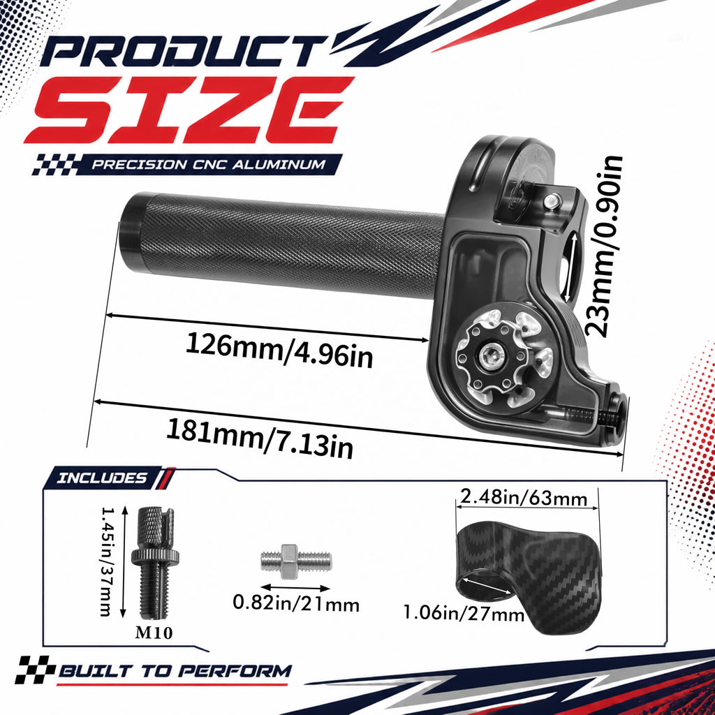 22mm CNC Quick Twist Throttle Kit Aluminum Assembly with Cable P2662