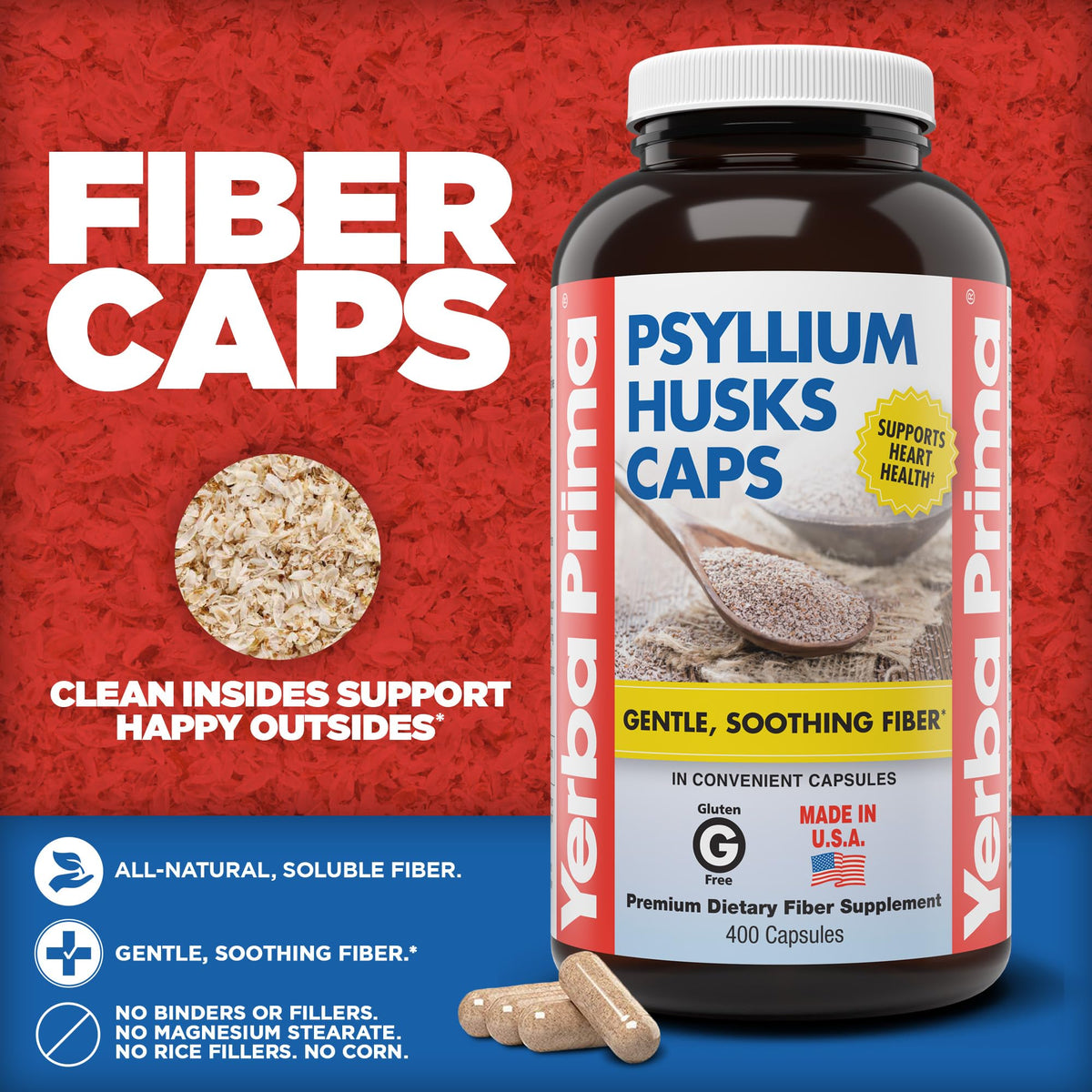 Psyllium Husks Caps 400 Capsules S9271