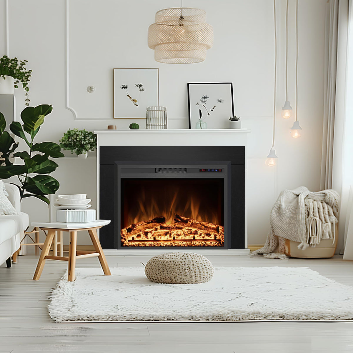 Black Electric Fireplace Trim O58442