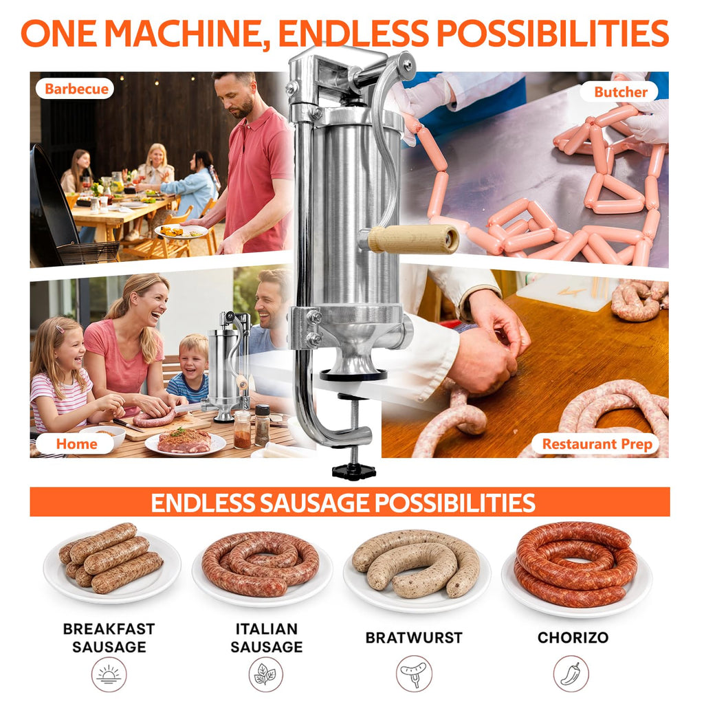 Stainless Steel Vertical Sausage Stuffer 2.5 LBS O467620