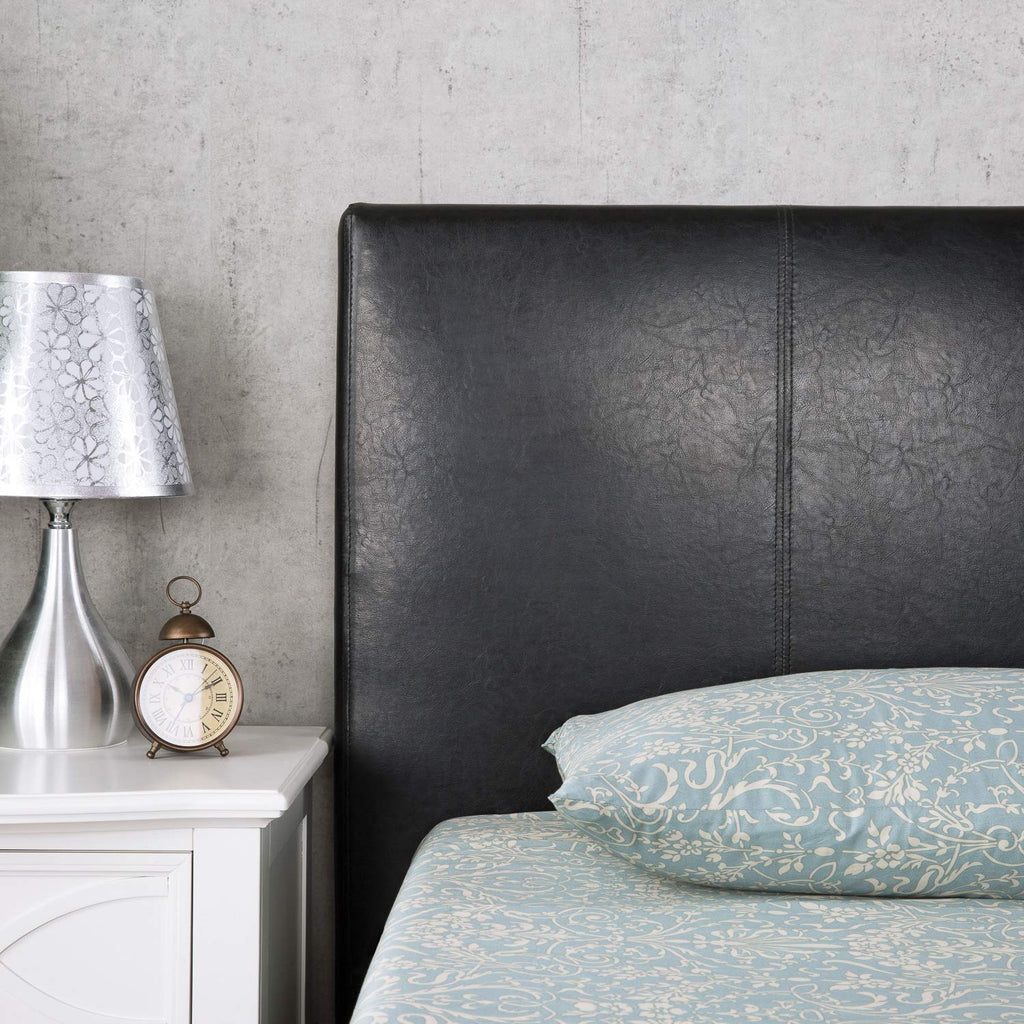 Faux Leather Upholstered Platform Bed Frame California King H967244