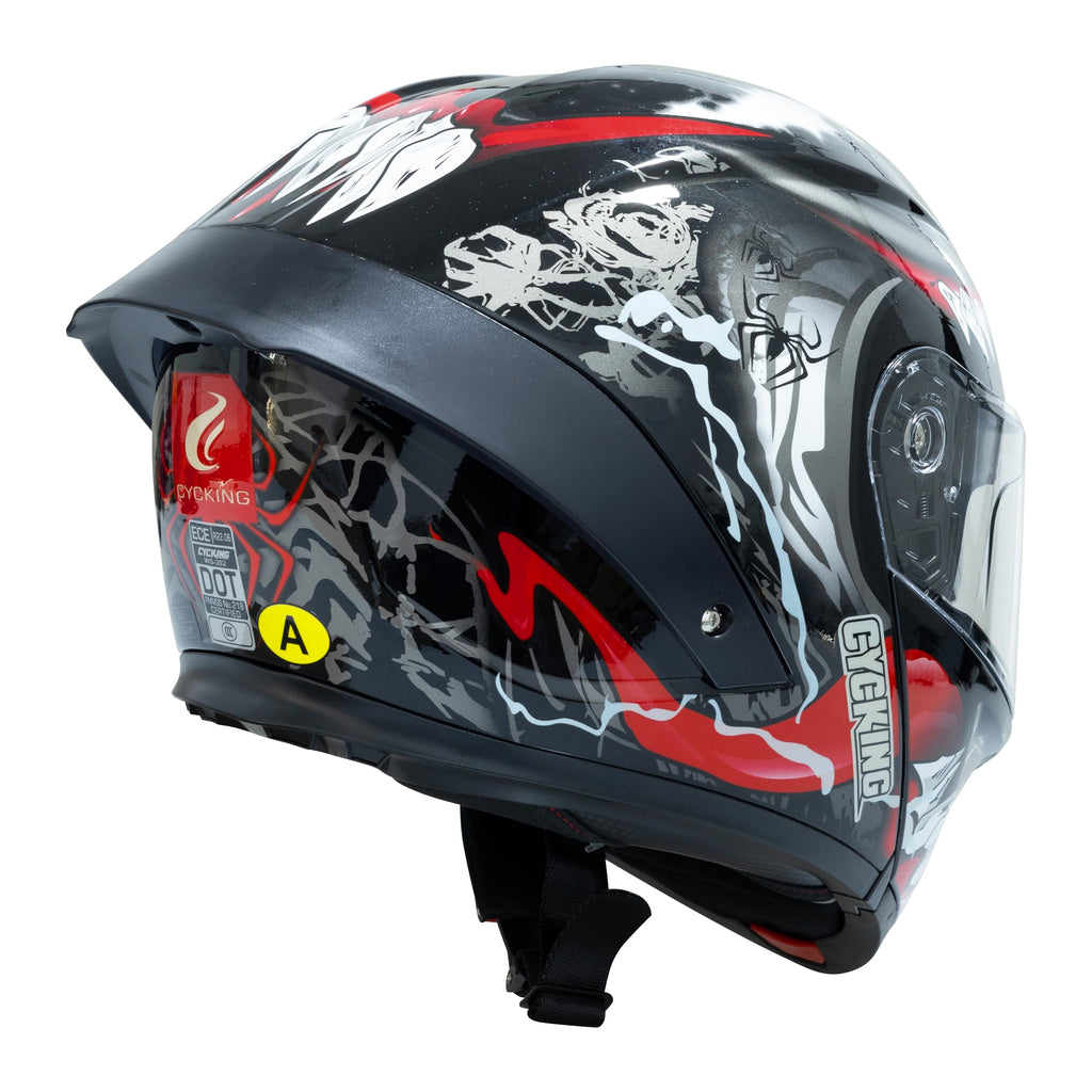 Modular Flip Up Full Face Motorcycle Helmet with Dual Visor M1054