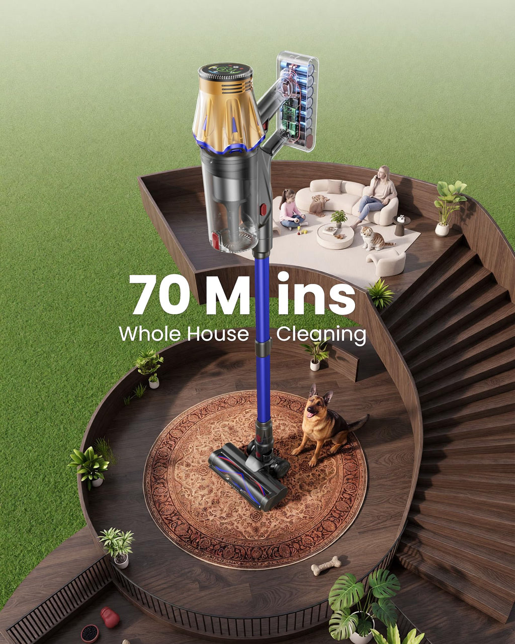 650W 60KPA Cordless Stick Vacuum Cleaner E899229