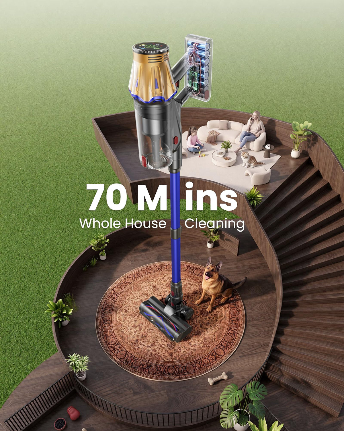 650W 60KPA Cordless Stick Vacuum Cleaner E899229