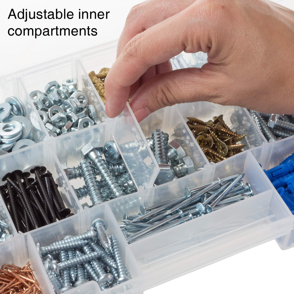 Light Blue Small Parts Organizer Box W5367