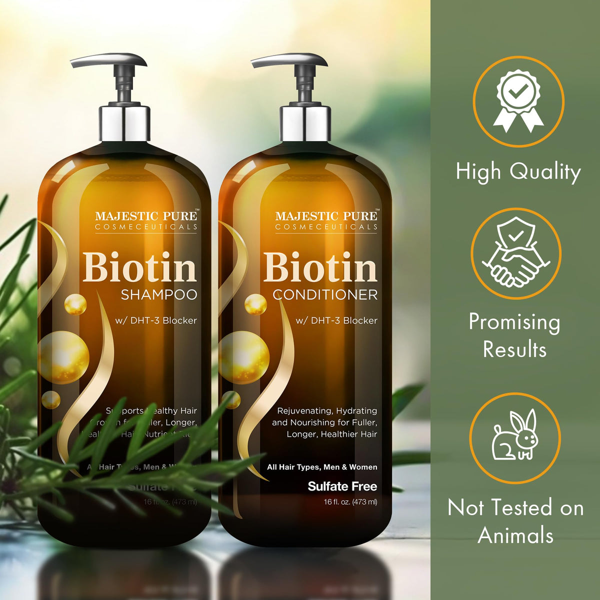 Biotin Shampoo and Conditioner Set 2x16 Fl oz C2023