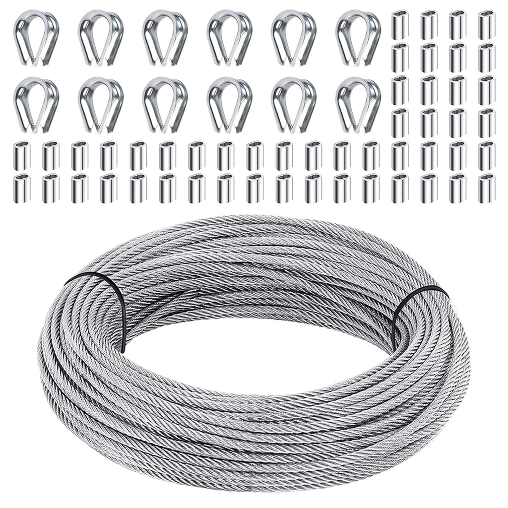 1/8 inch Stainless Steel Wire Rope Kit, 33ft M65257