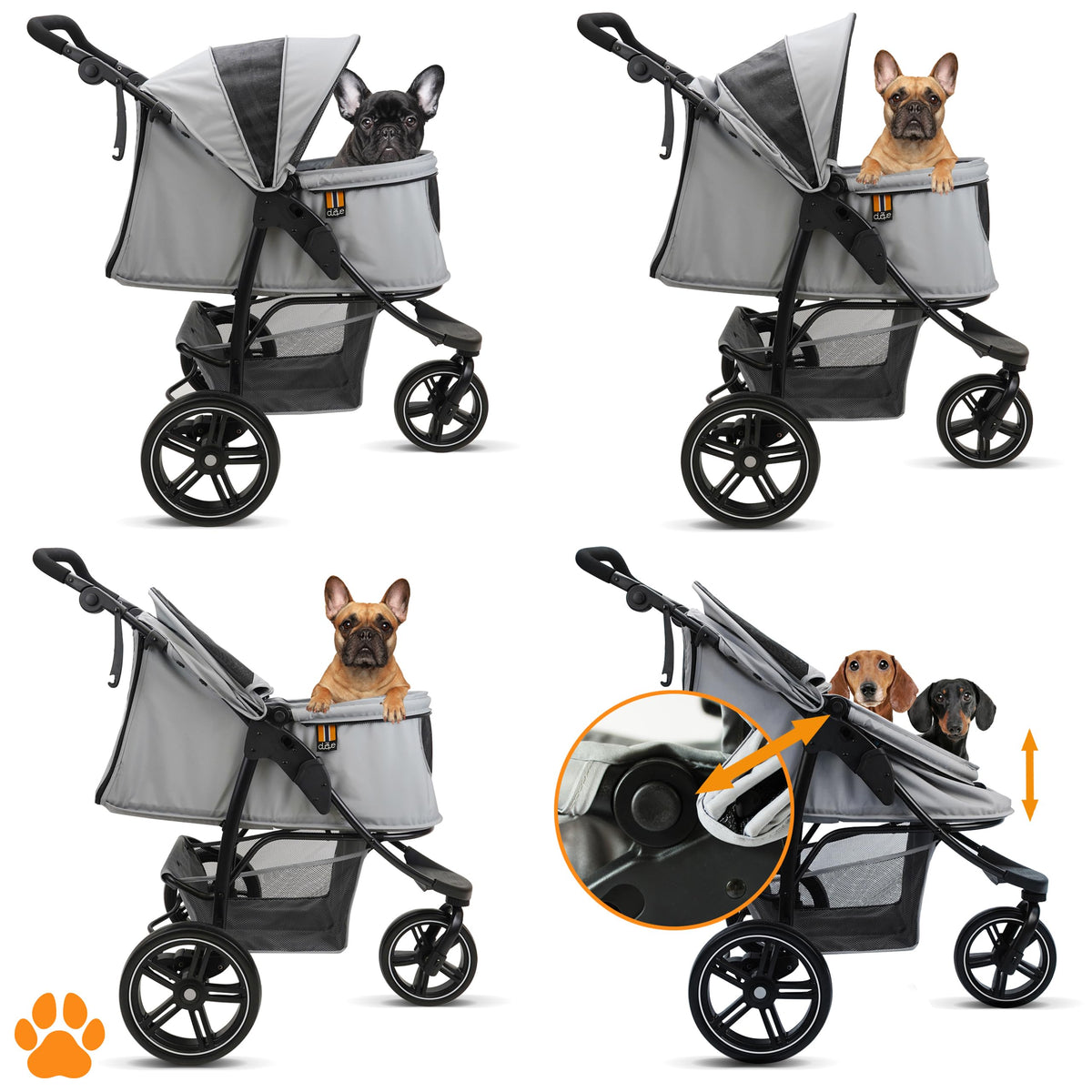 Dog & Pet Buggy, Holds up to 32 kg, Easy Fold D872640
