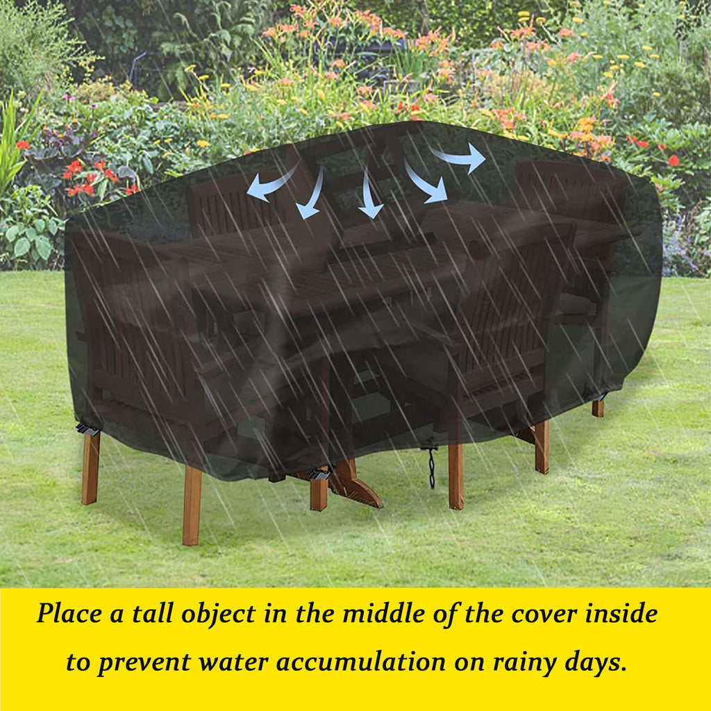 Black 420D Oxford Waterproof Patio Table Cover G999375