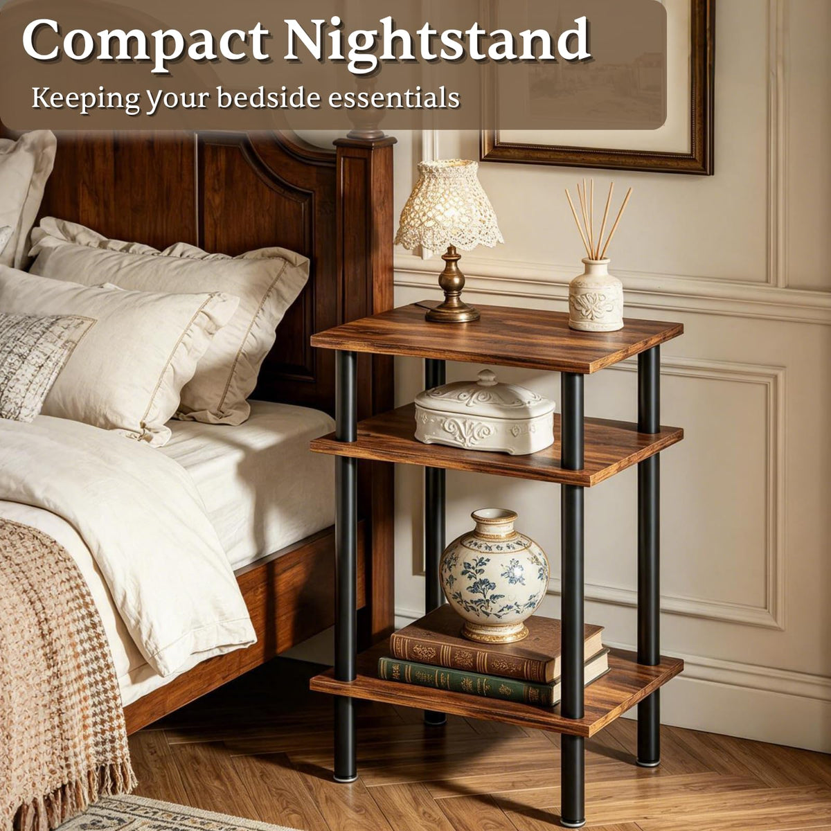 3-Tier Metal Side Table J477