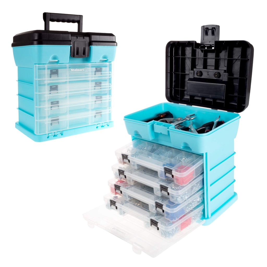 Light Blue Small Parts Organizer Box W5367
