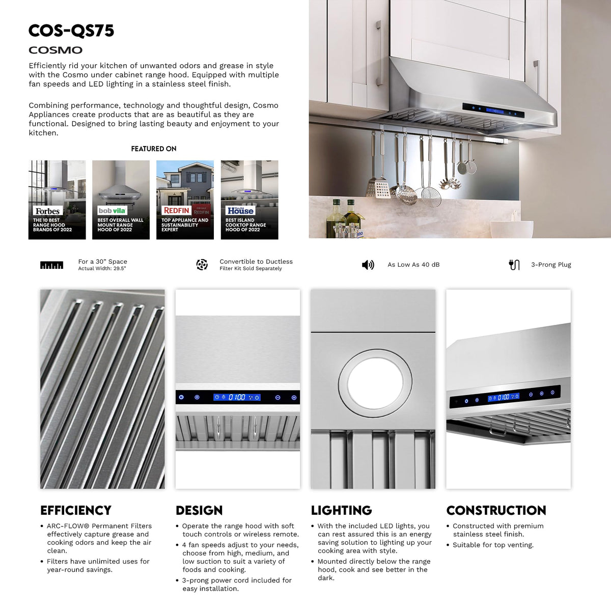30 in. Ducted Under Cabinet Range Hood W957773