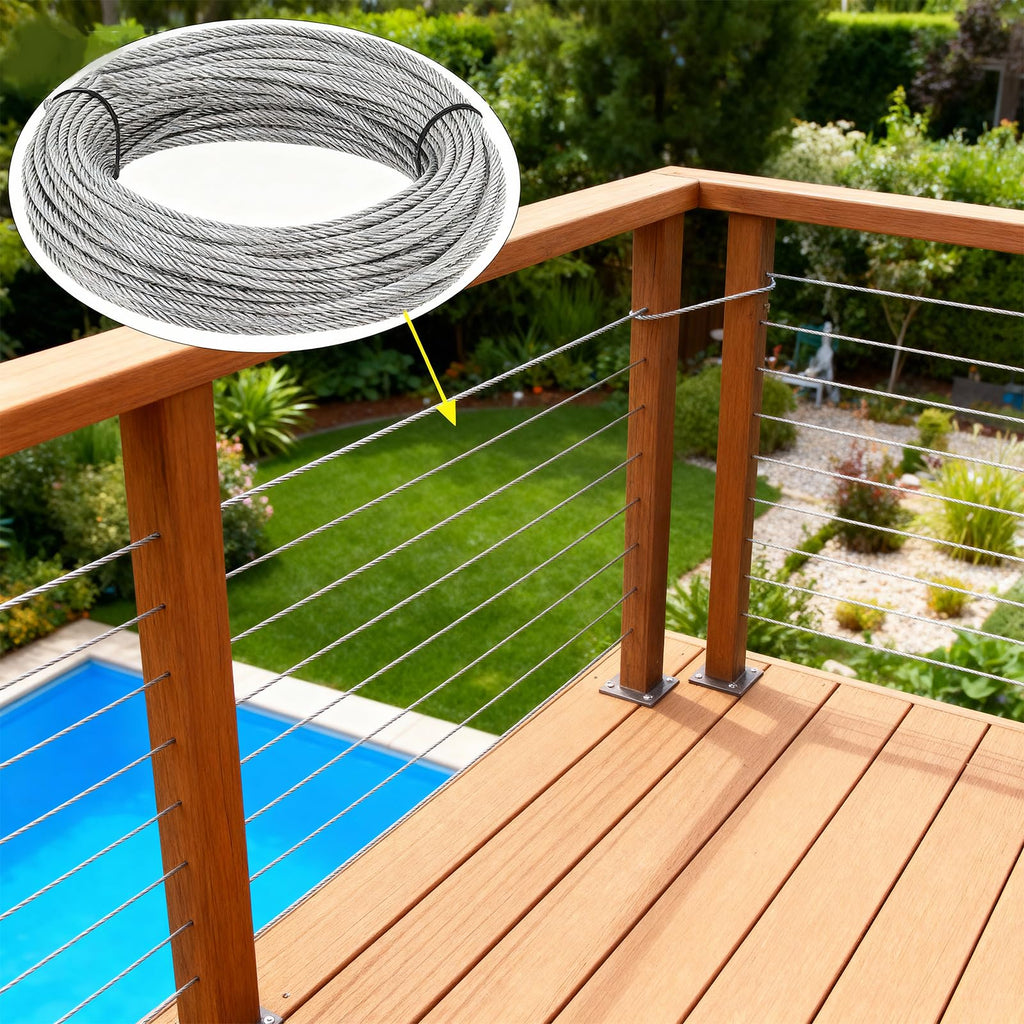 1/8 inch Stainless Steel Wire Rope Kit, 33ft M65257