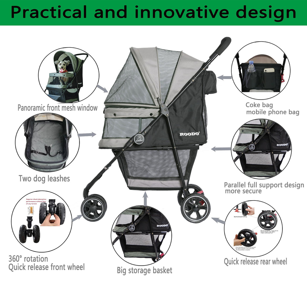 3 Wheel Pet Stroller Q28459