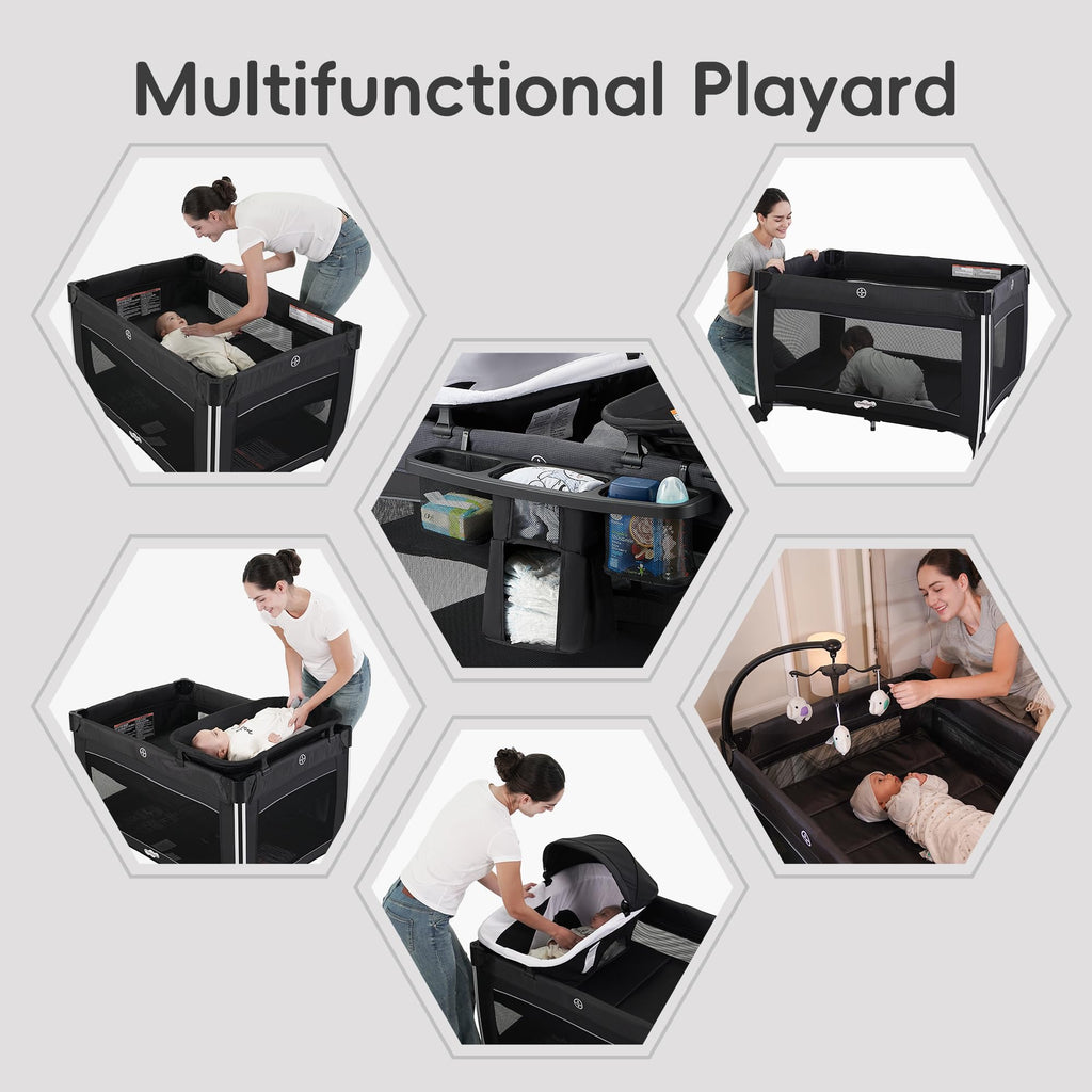4 in 1 Baby Playards with Bassinet K920833