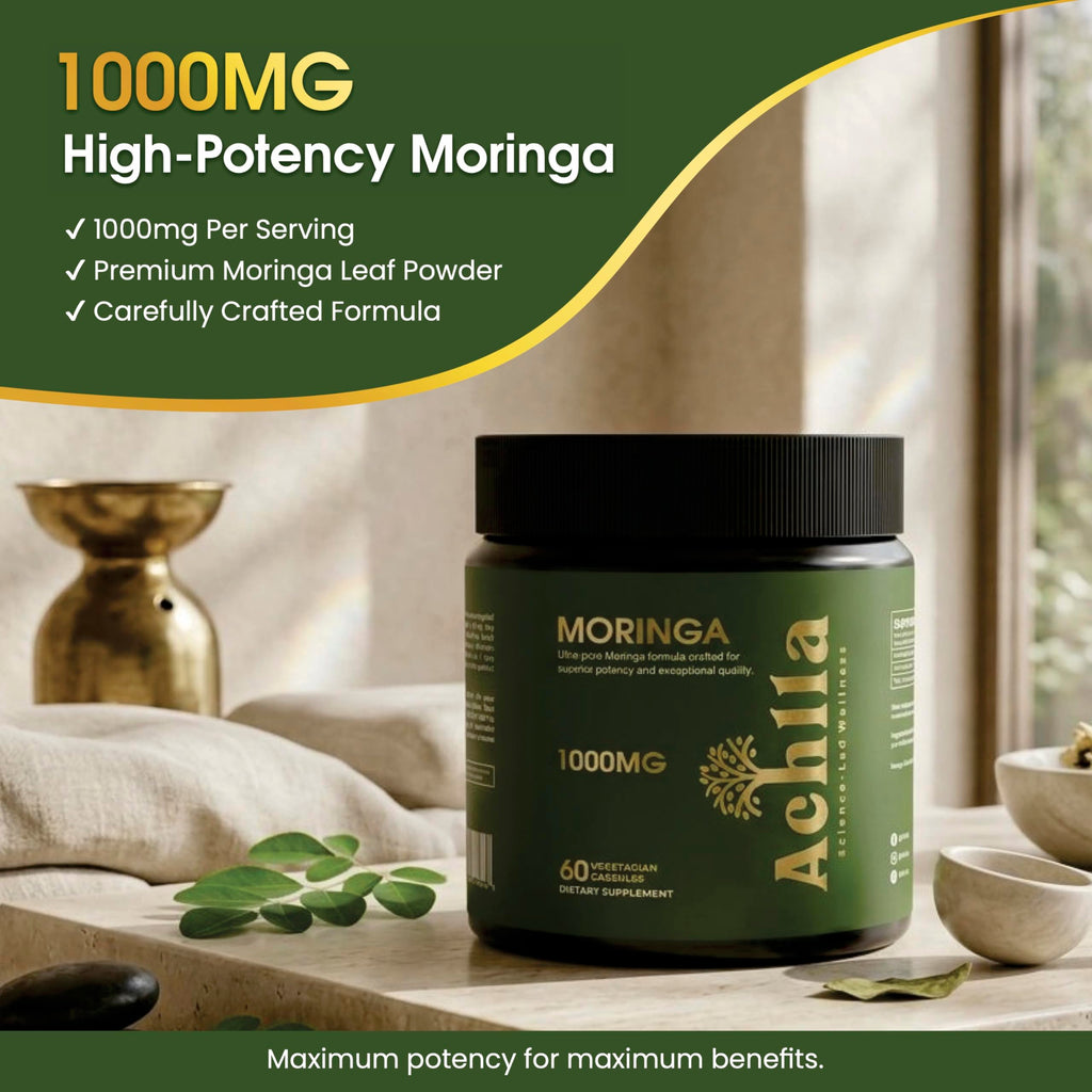 Organic Moringa Leaf 1000mg 60 Capsules E9048