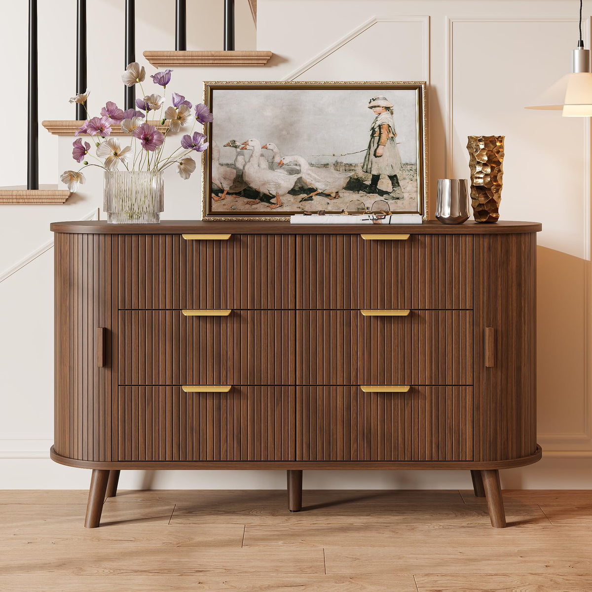 Fluted 6 Drawer Dresser X3035