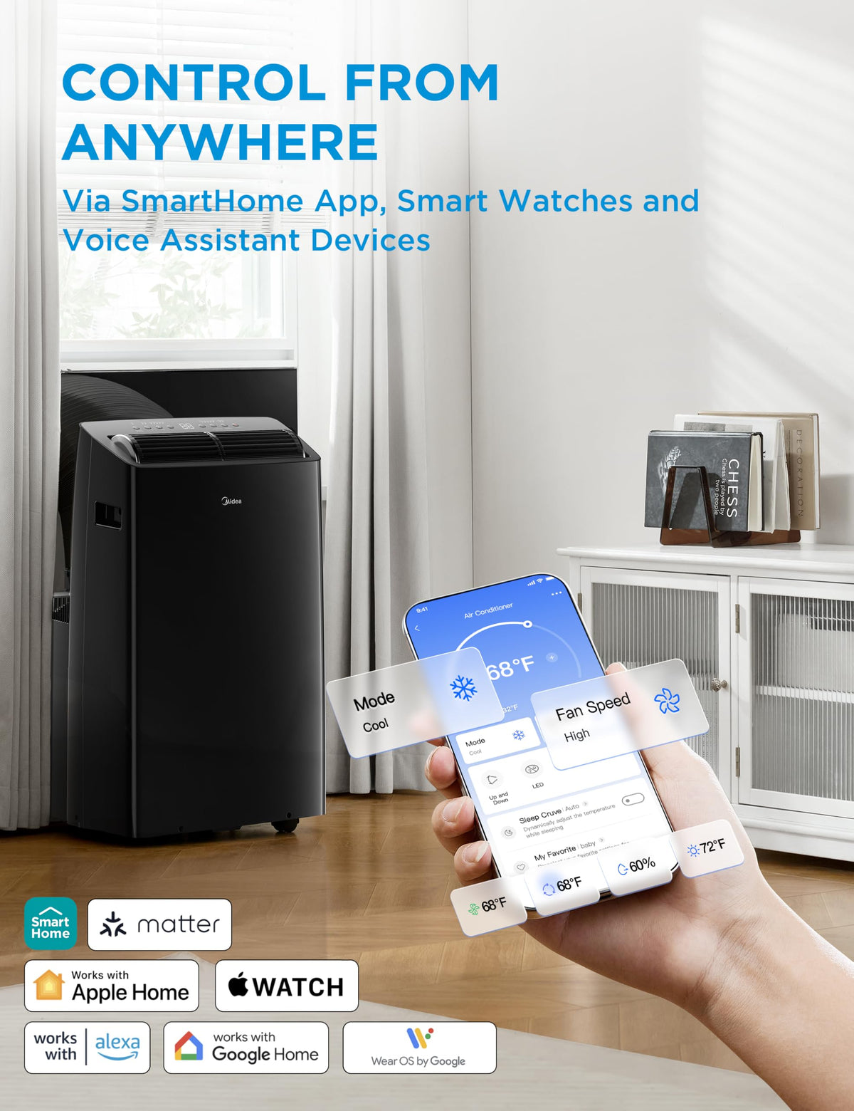14,000 BTU Portable Air Conditioner with Heat Q895