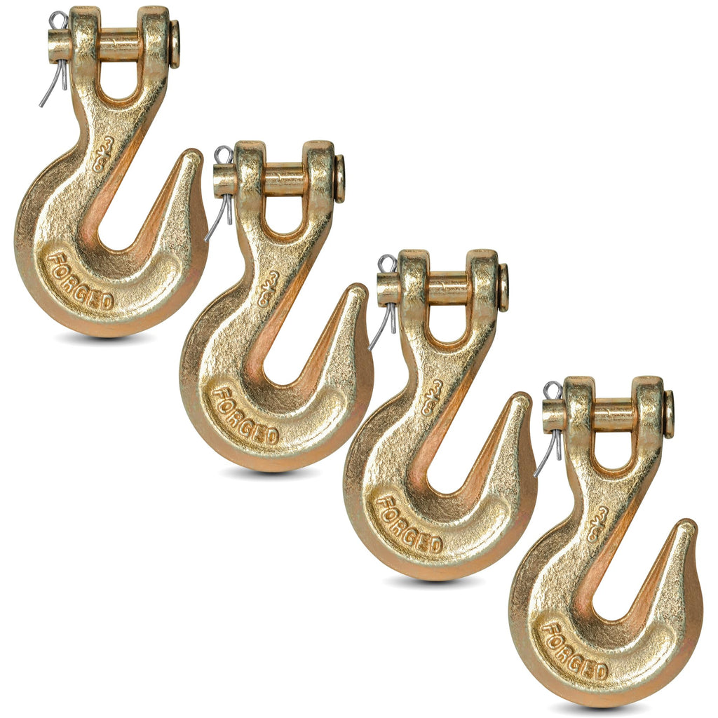 3/8" Clevis Grab Hooks 4 Pack Heavy Duty Chain Hook R337