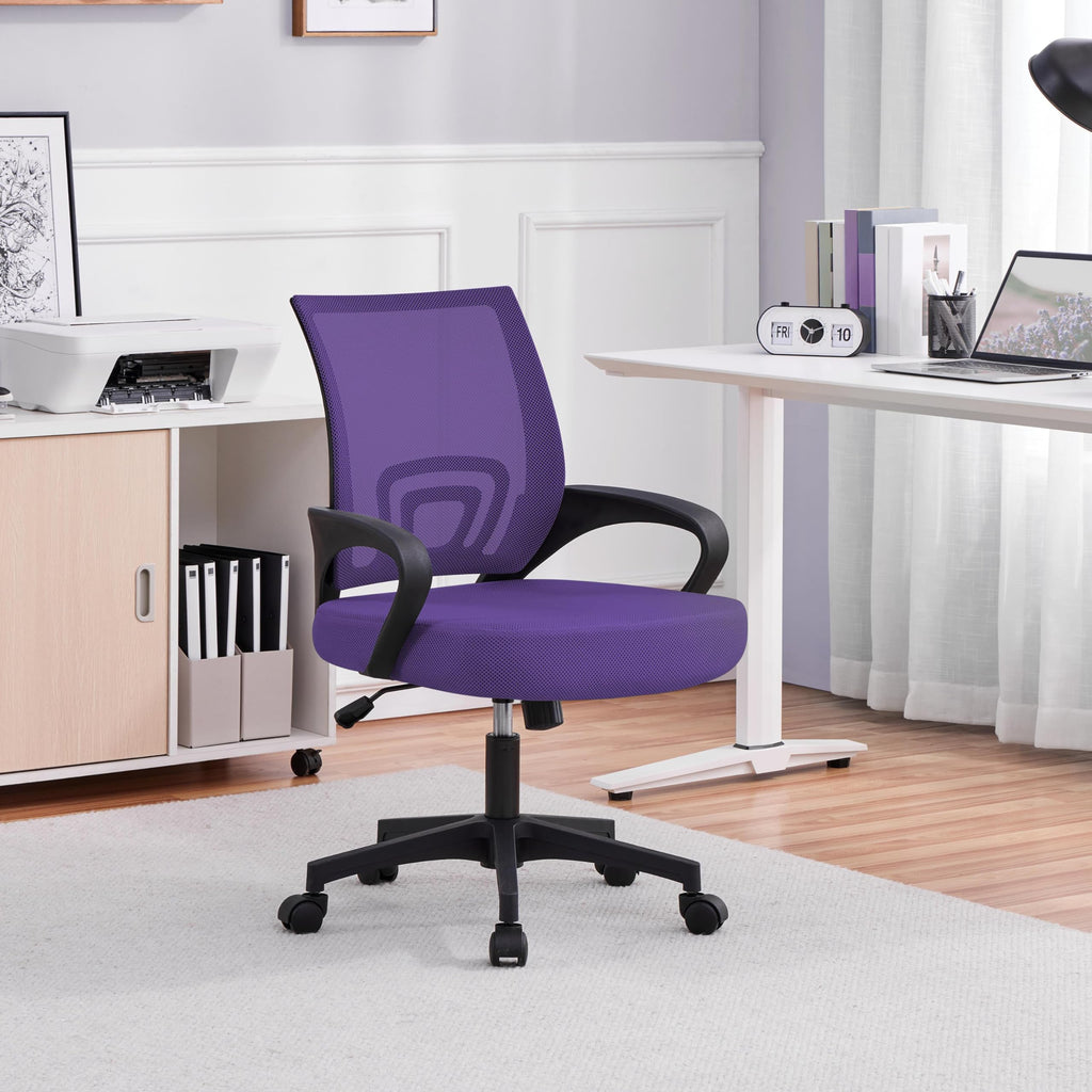 Purple Adjustable Swivel Mesh Office Chair Y39661