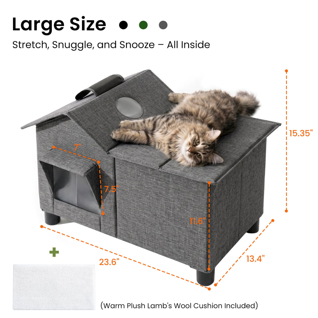 Weatherproof Elevated Cat House W733157