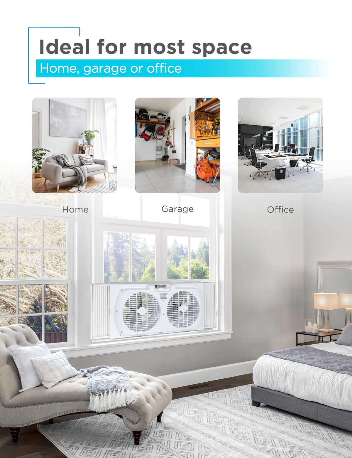 9" Dual Window Fan with 2 Speed Settings G24701