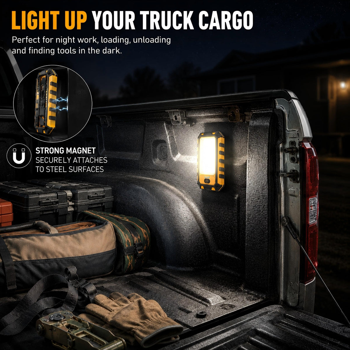 2-Pack LED Rechargeable Magnetic Work Light 1500 Lumens O1630
