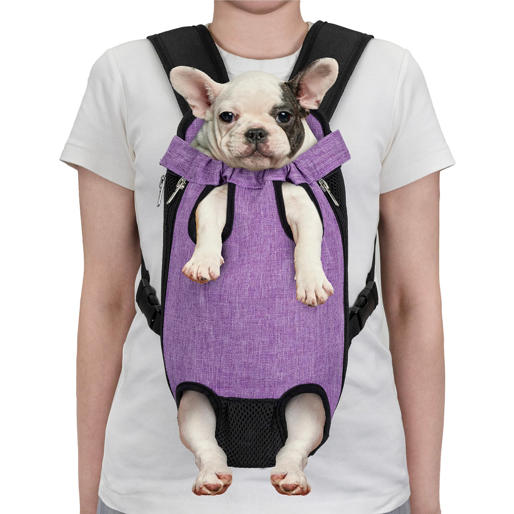 Adjustable Ventilated Dog Carrier Backpack, Medium, 9-13 lbs, Purple J8182