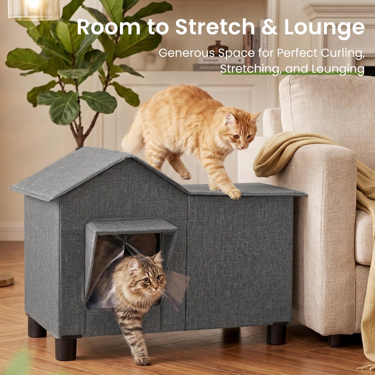 Weatherproof Elevated Cat House W733157